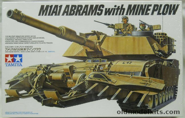 Tamiya 1/35 M1A1 Abrams With Mine Plow, 35158-2800 plastic model kit